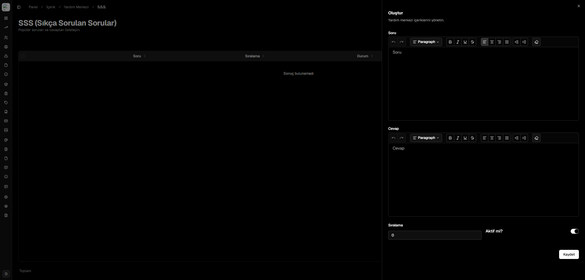 App Crafter Net Tr Tr Dashboard Content Help Center Faqs1