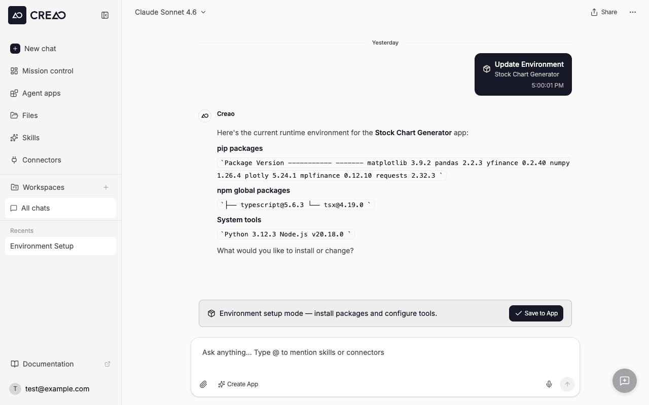 Agent Runtime Environment - CREAO Documentation