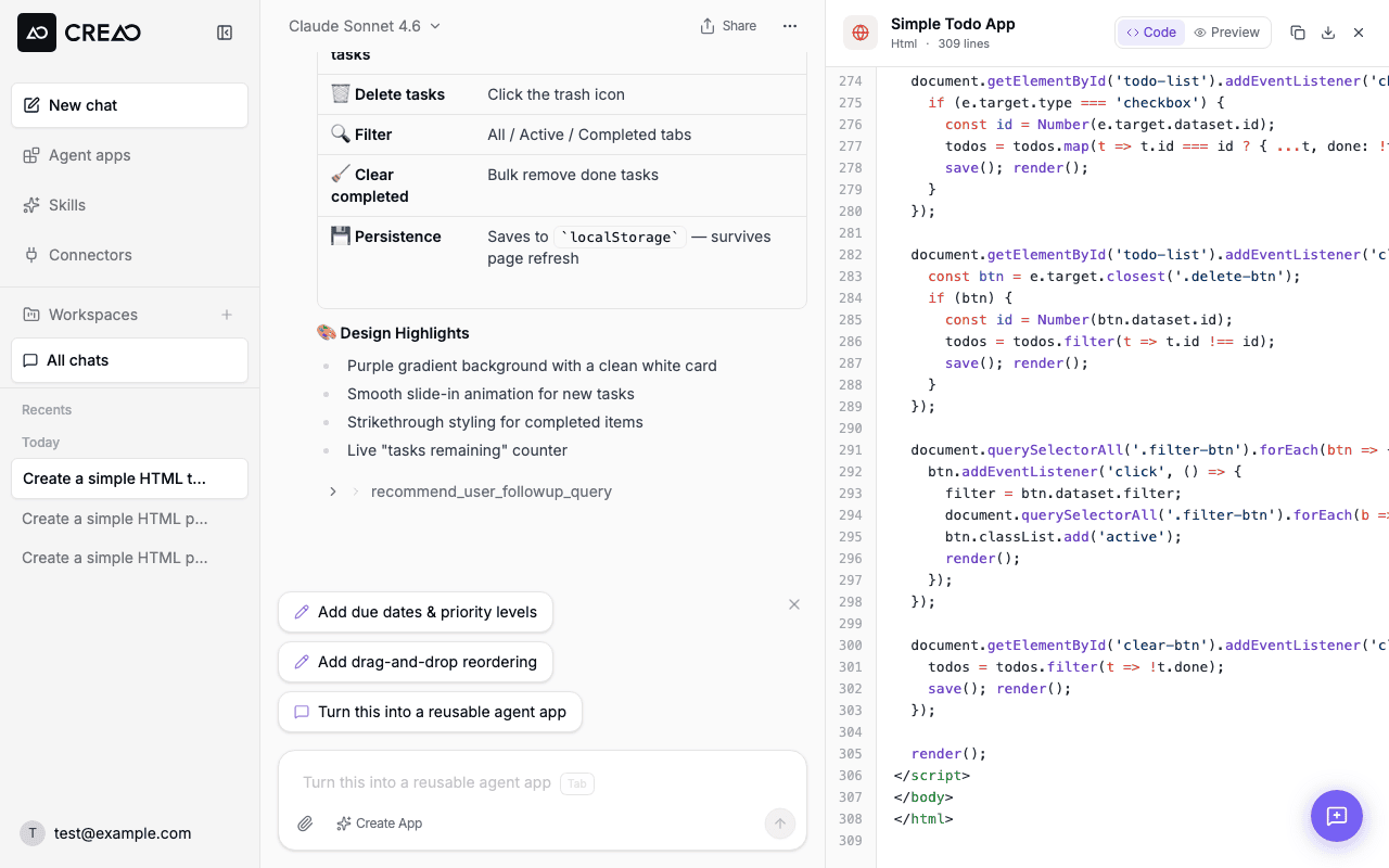 Quickstart - CREAO Documentation