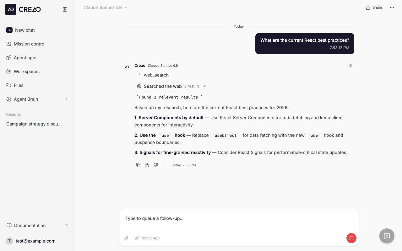 Chat - CREAO Documentation