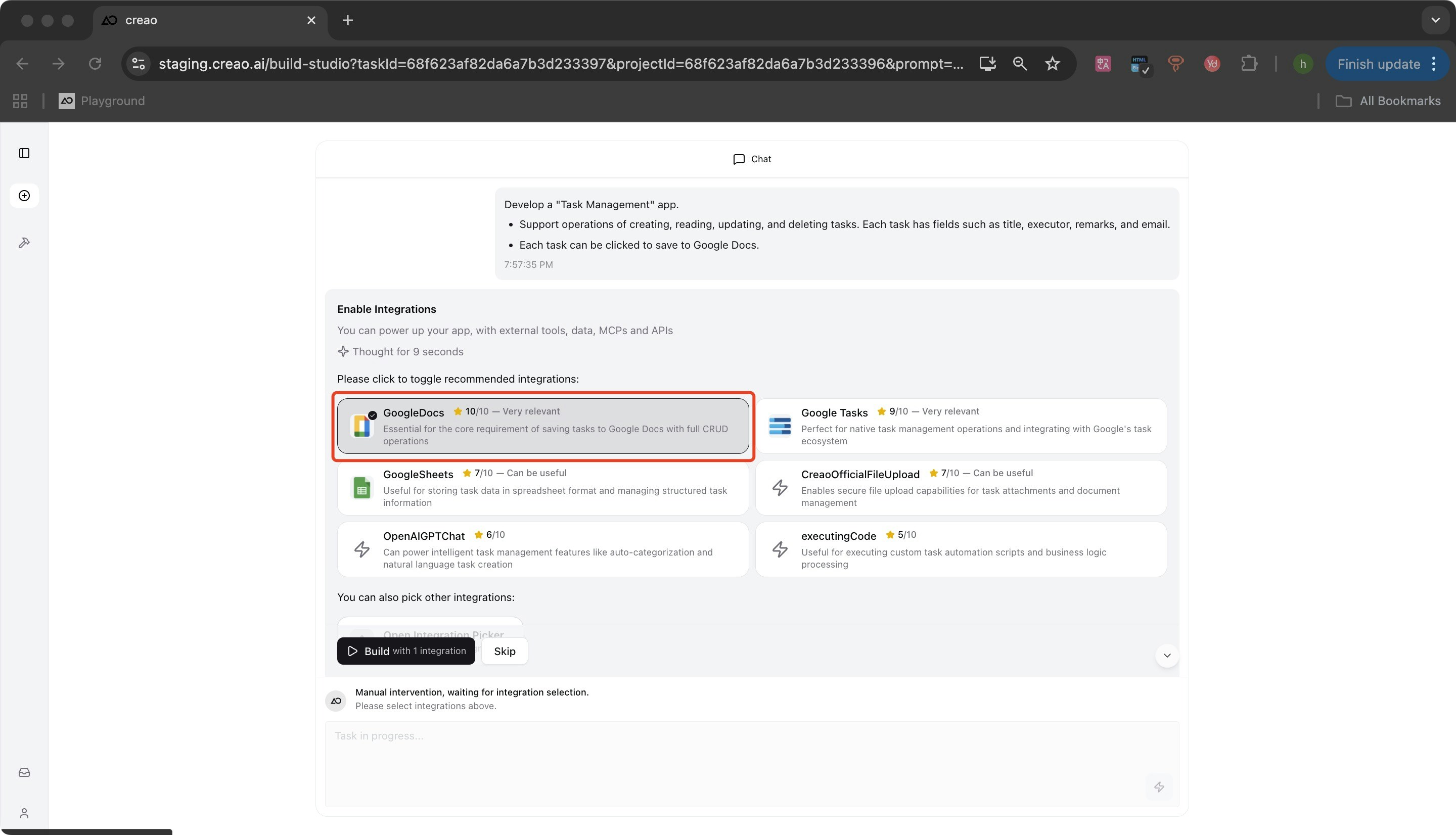 Select MCP connector