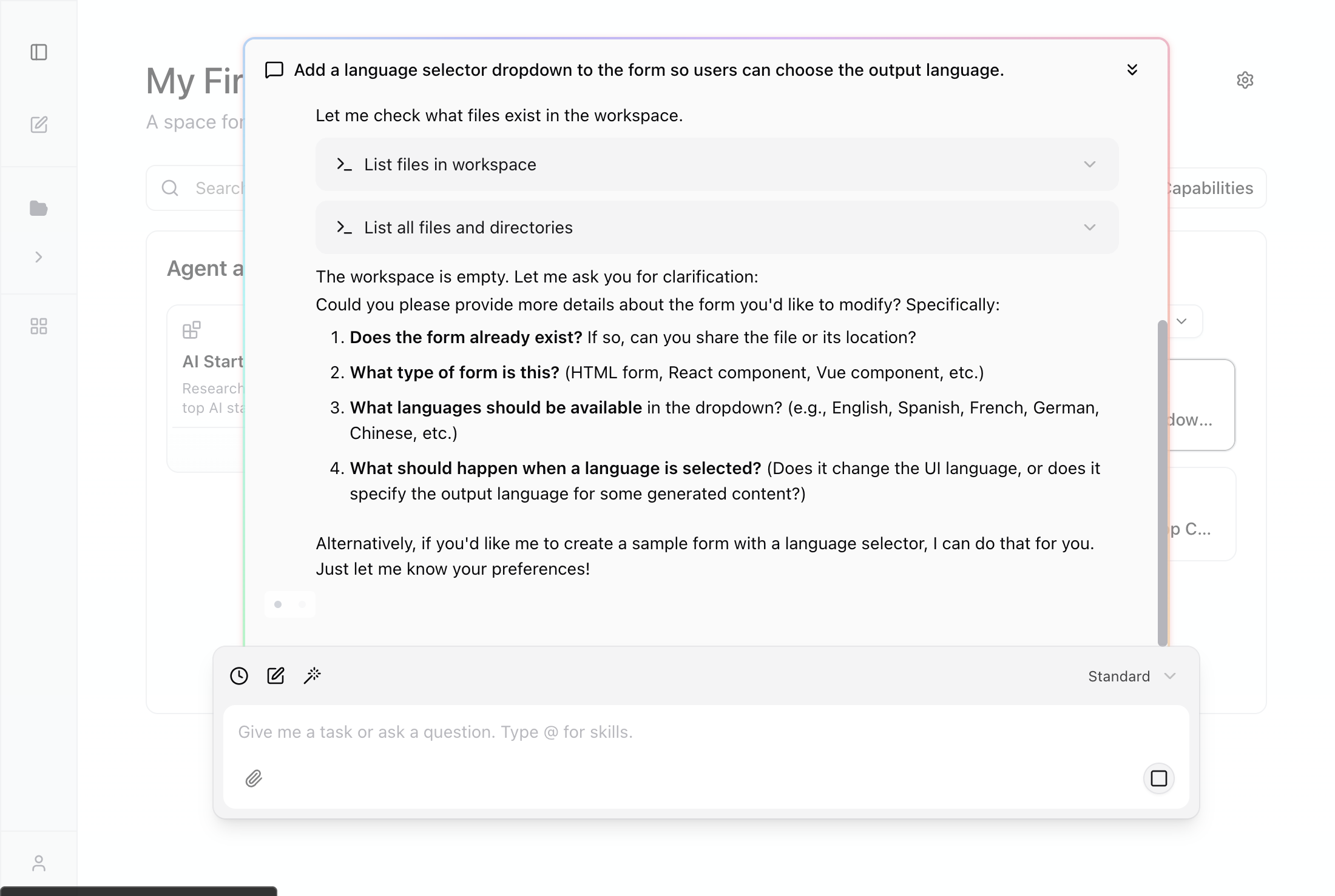 Super Agent working on the follow-up