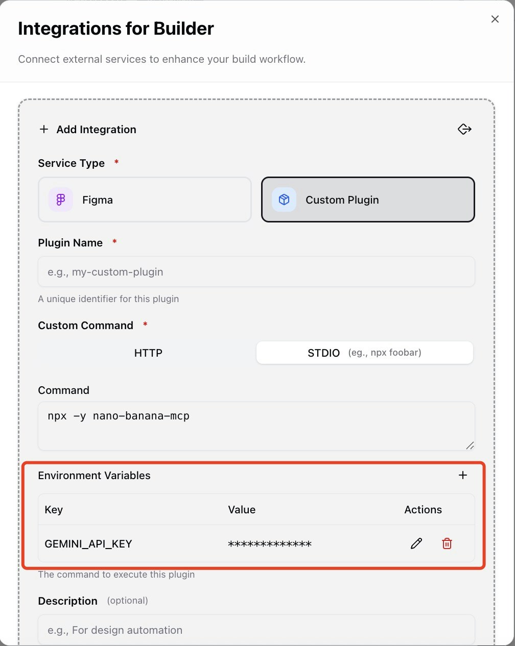 Command Configuration
