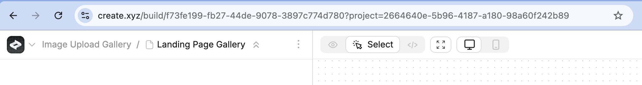 How to copy your /build link from the URL bar