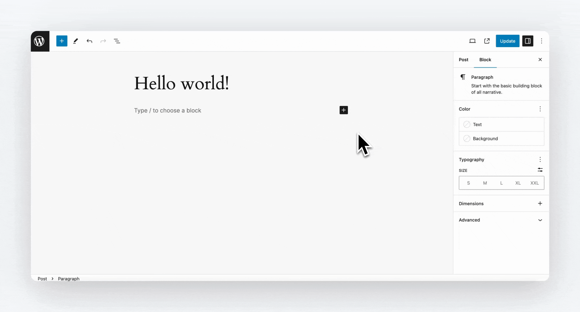 Adding HTML block in WordPress