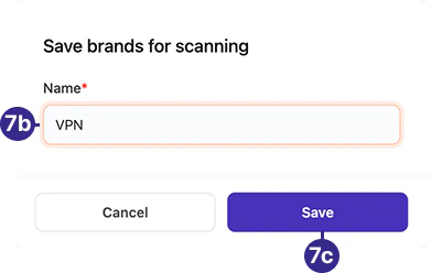 Saved brands button