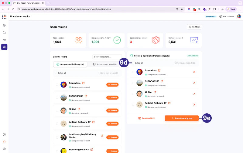 Create new group page