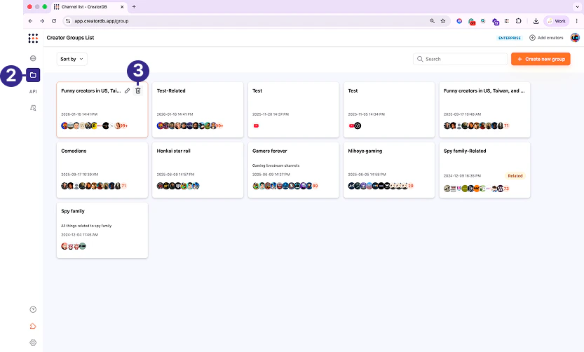 Delete confirmation window