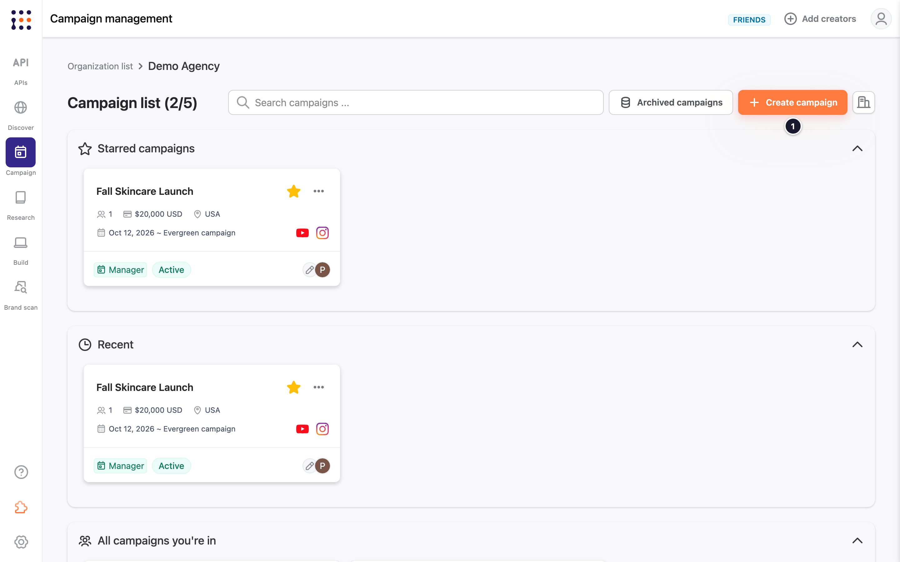 Create a campaign
