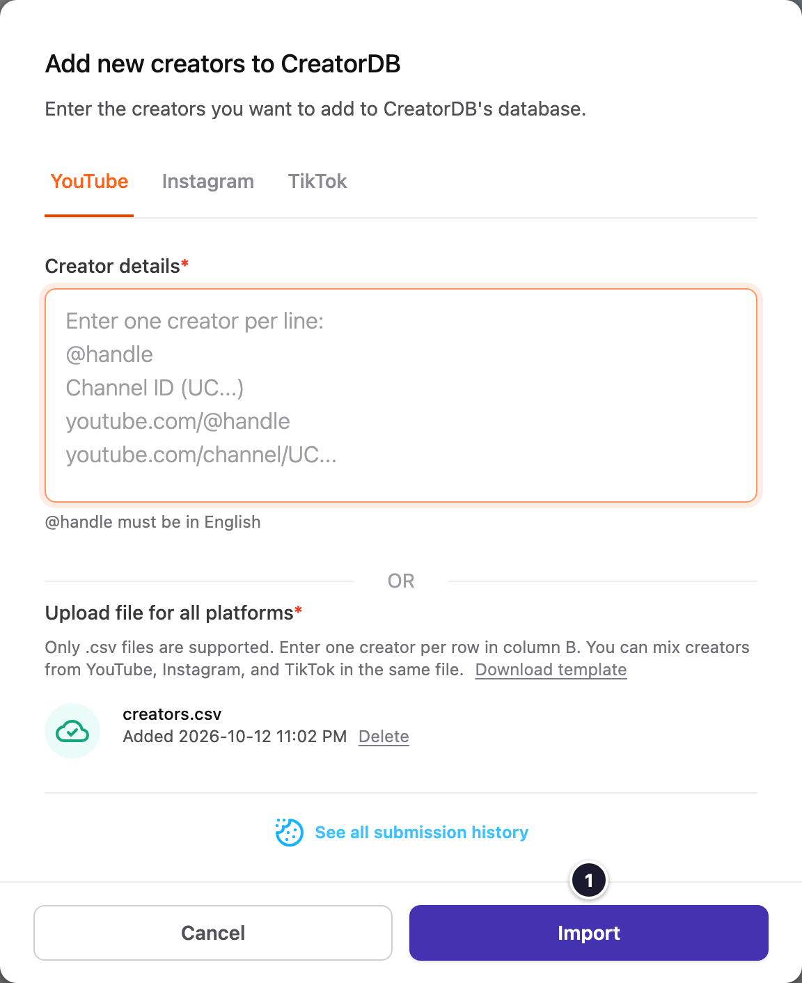 Selected file ready for upload