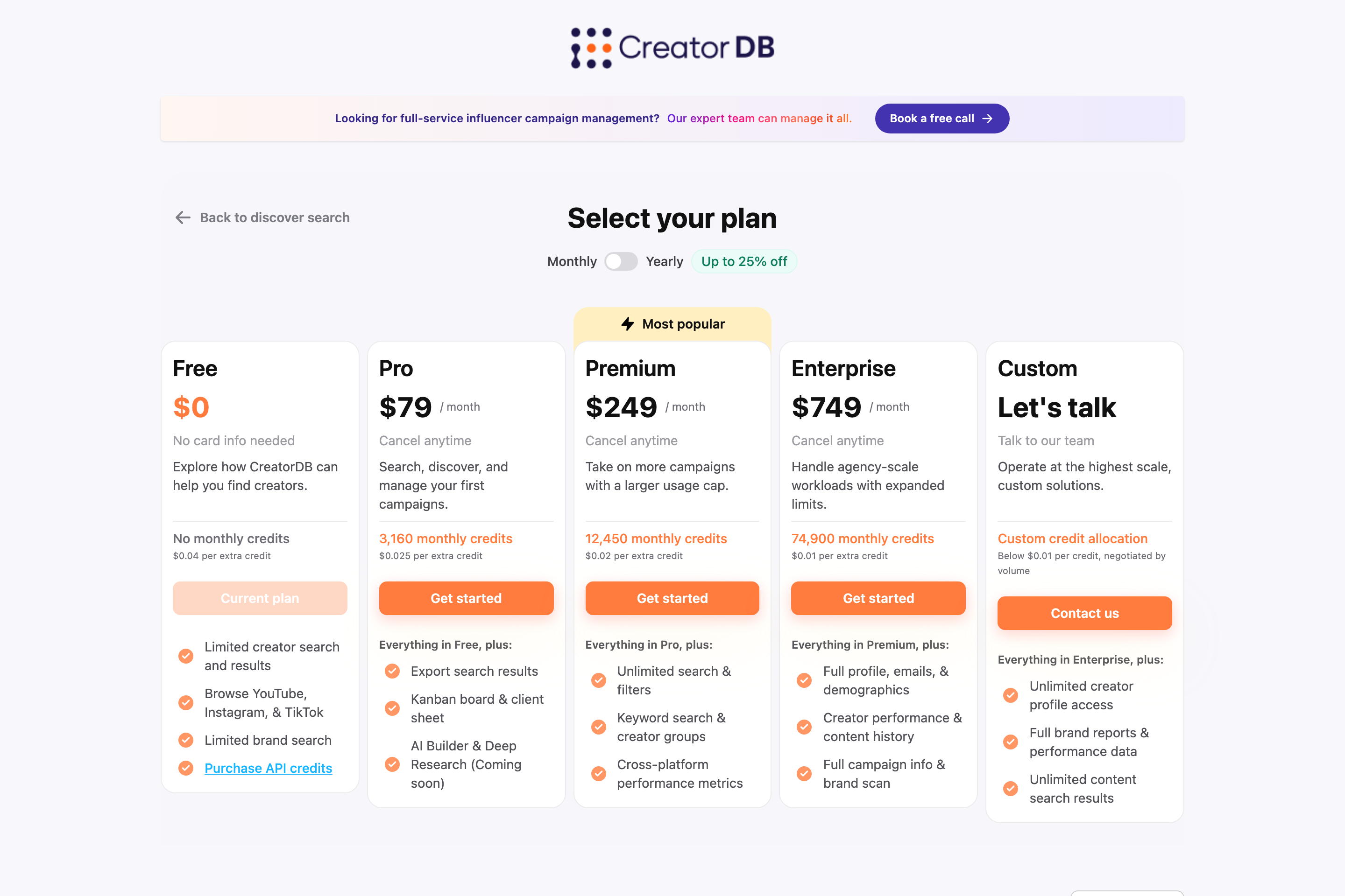Select your plan