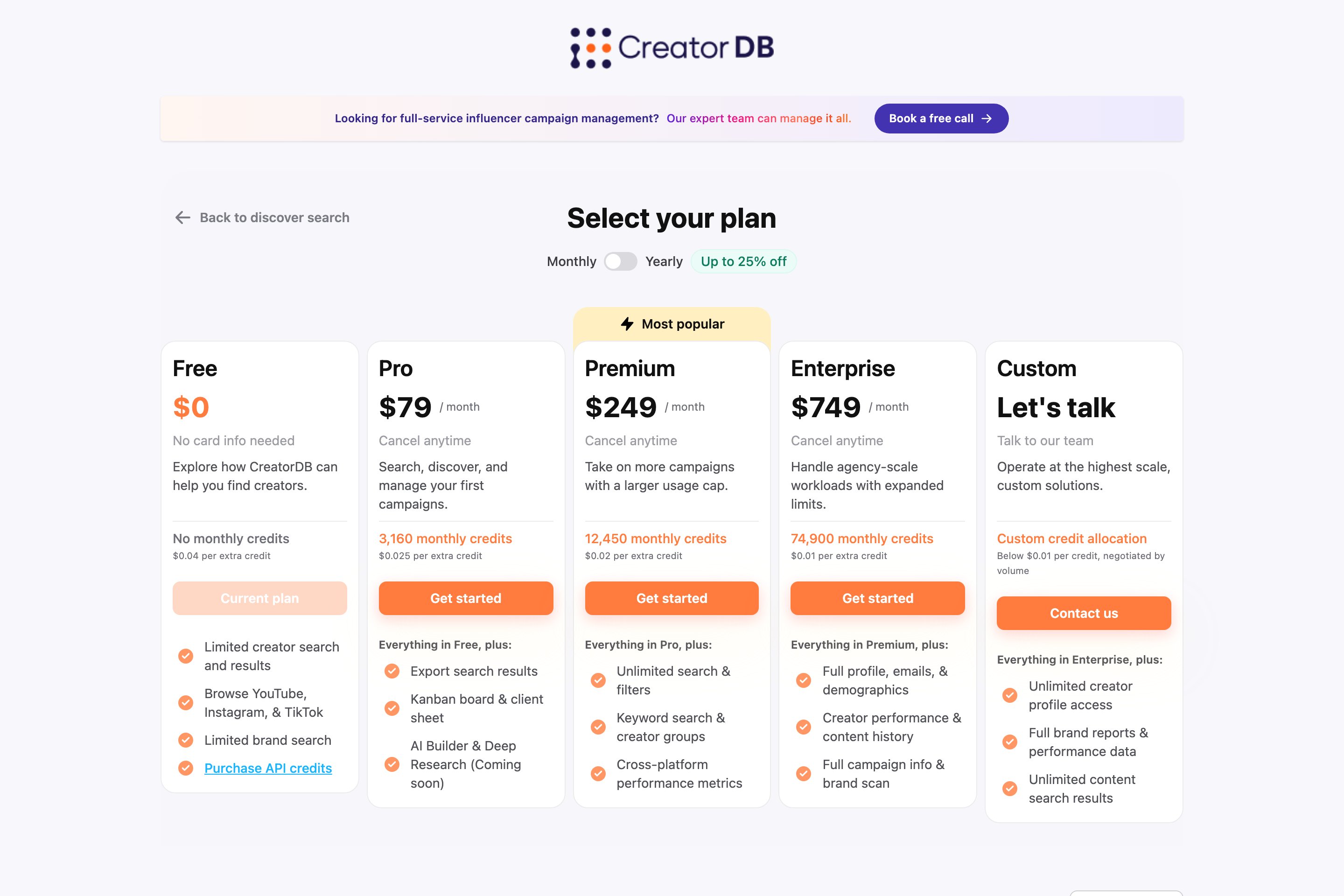 Select your plan