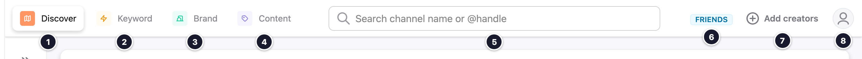 Top navigation bar