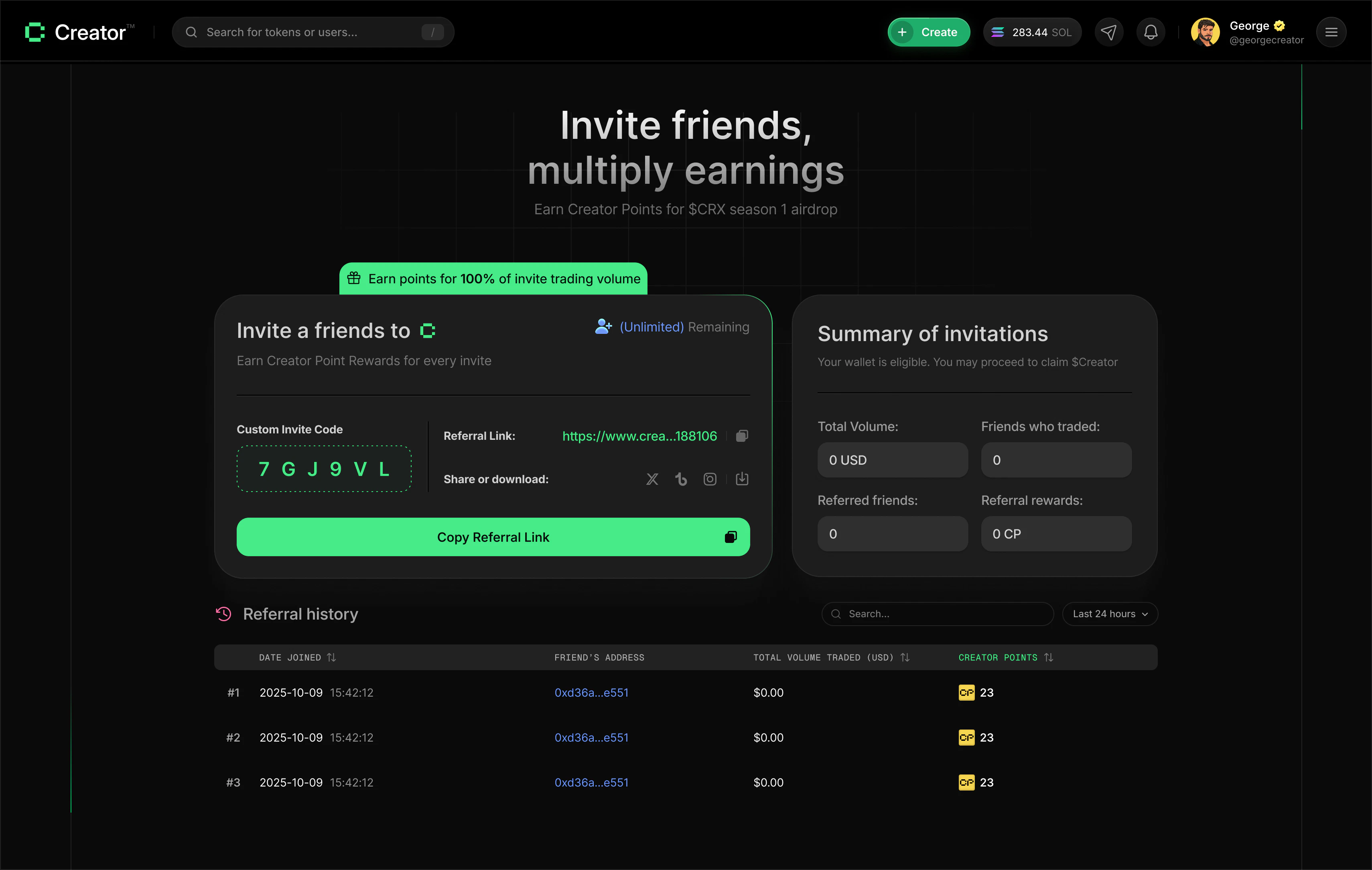 Referral Dashboard