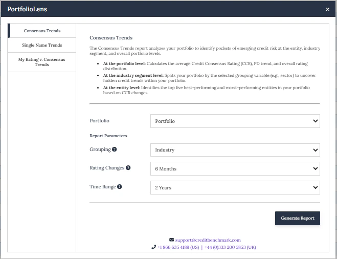 Configuración del informe