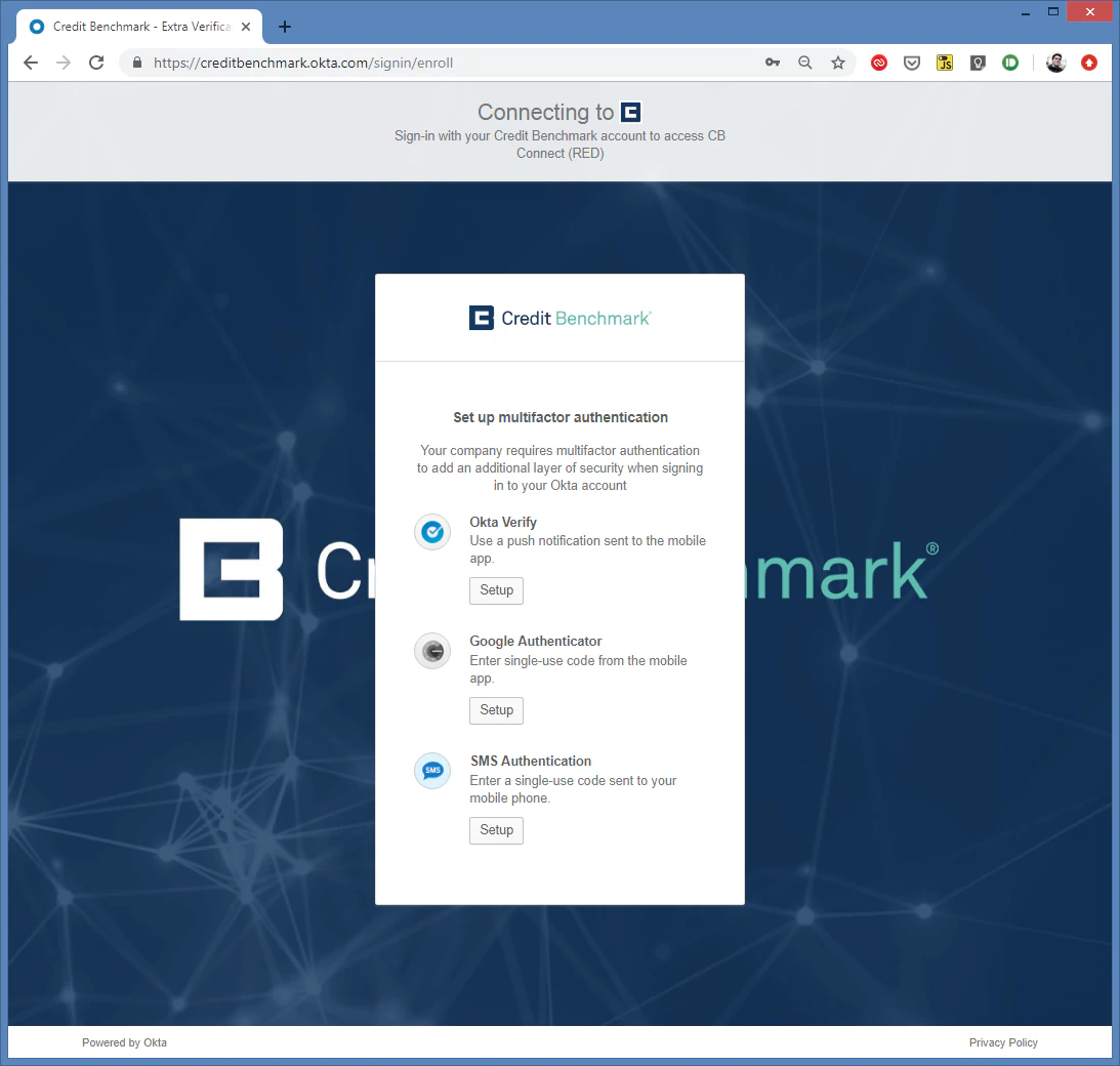 Selección del método de autenticación