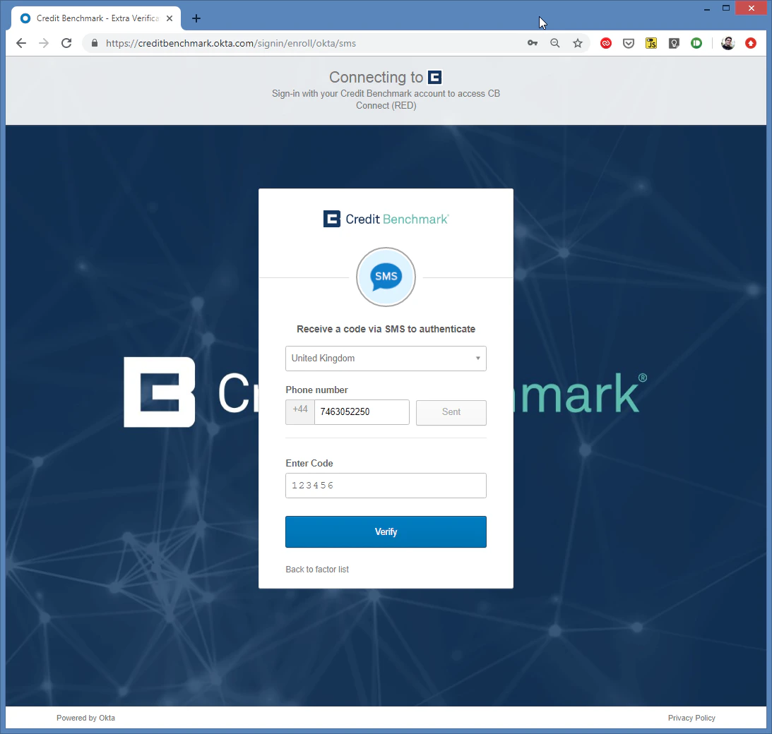 Introducción del número de teléfono