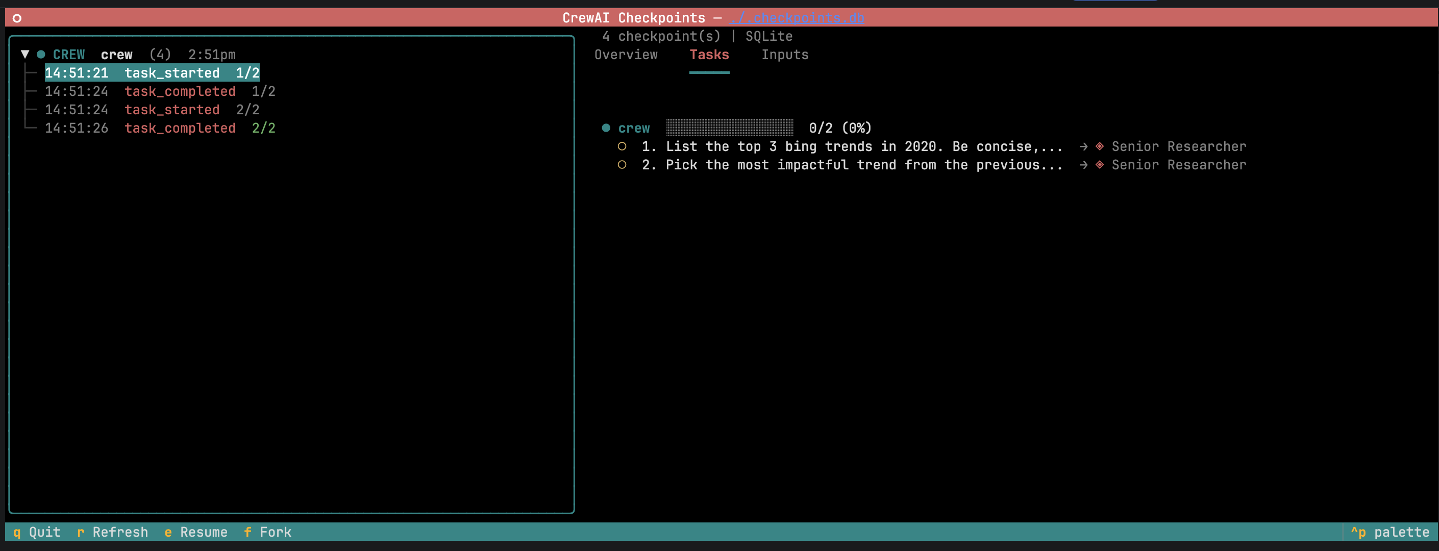 Editable task outputs