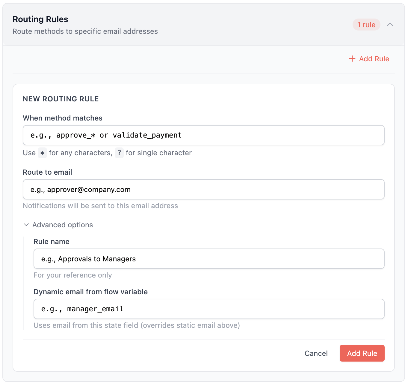 HITL Routing Rules Configuration