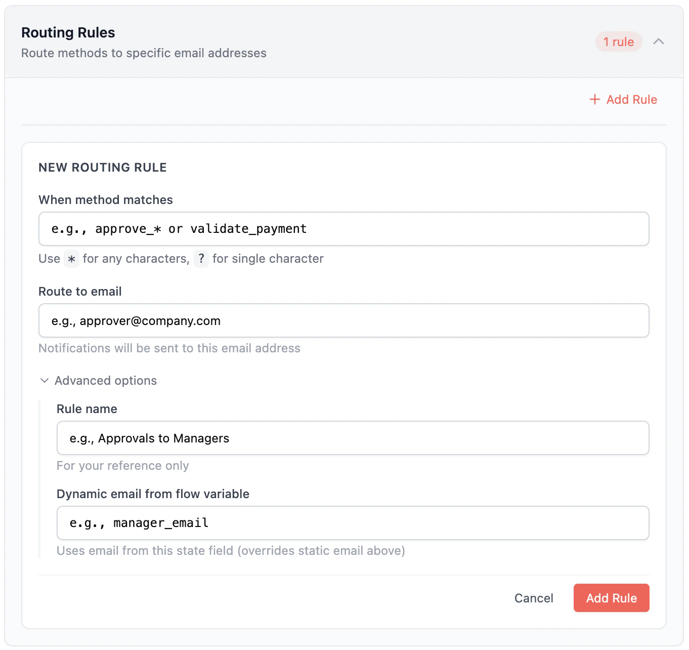 HITL Routing Rules Configuration