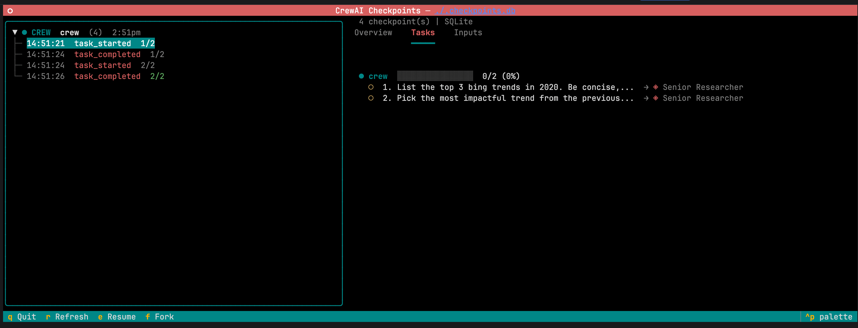 Editable task outputs