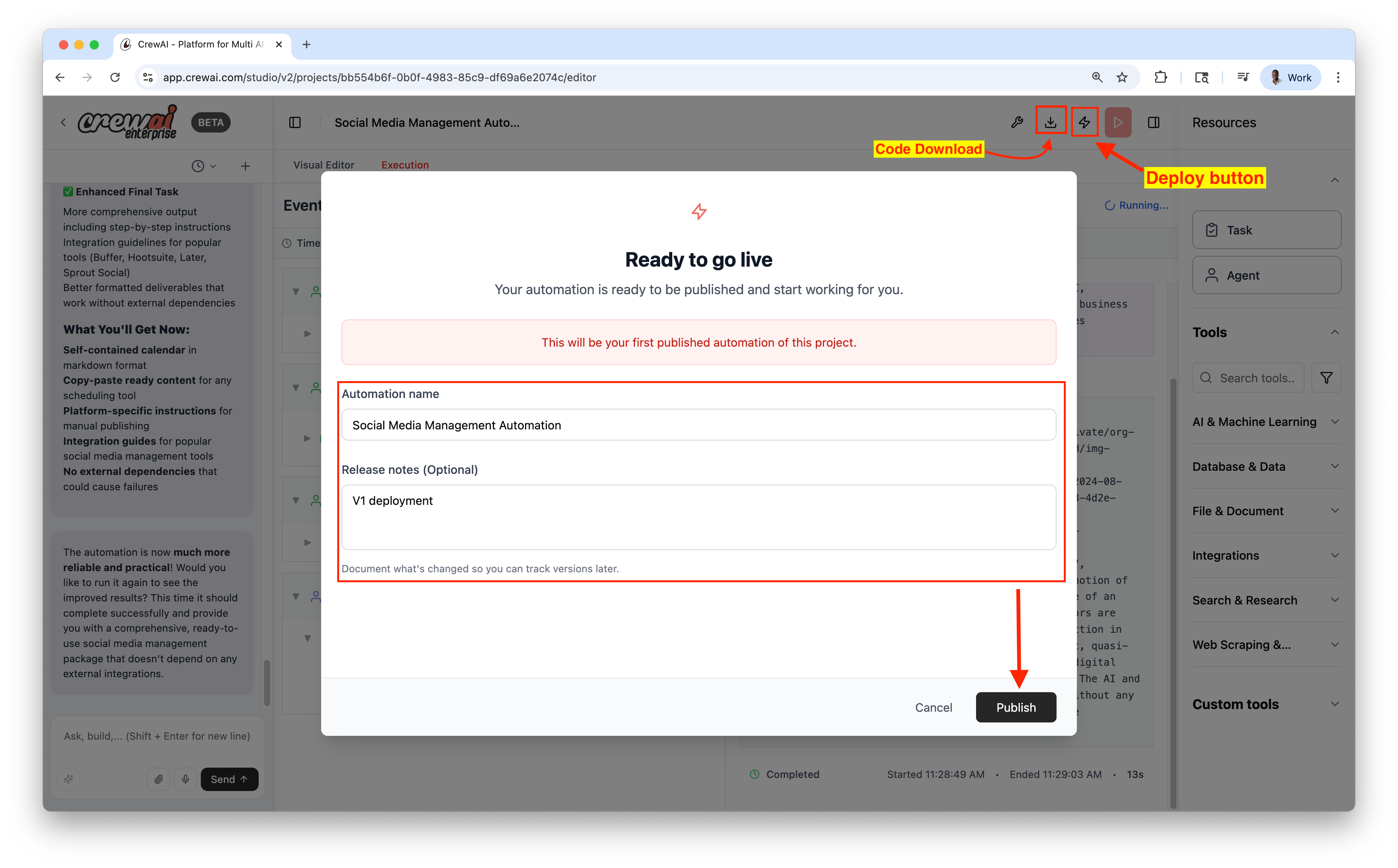 Publish & Download