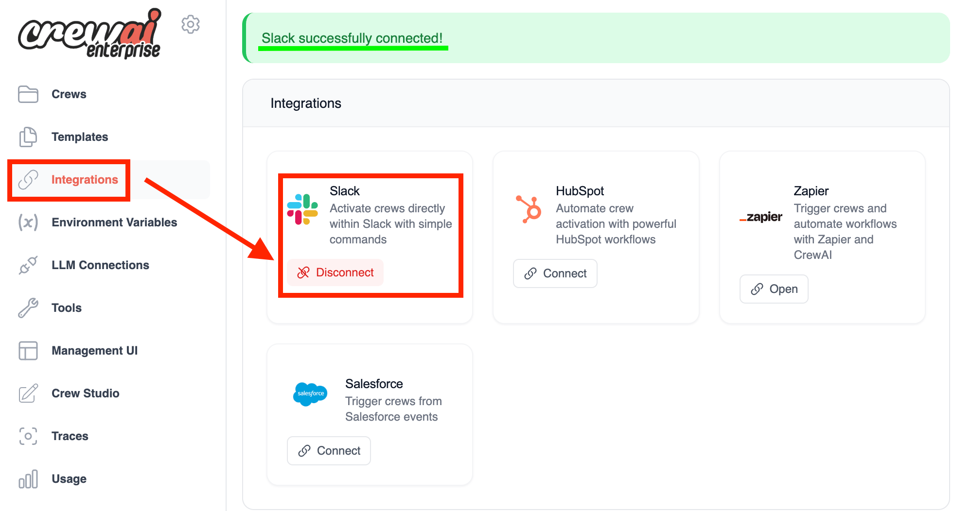 CrewAI Slack Integration