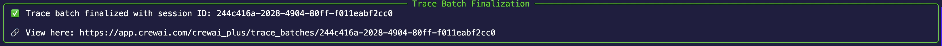 CrewAI Tracing Interface