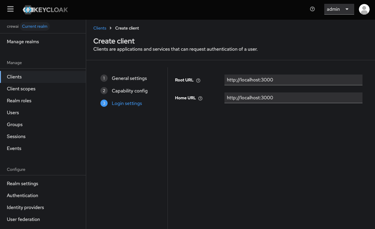 Keycloak CLI Client Creation Step 3