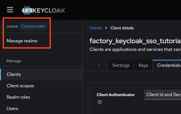 Keycloak Realm Name Location