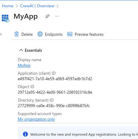 Azure App Credentials