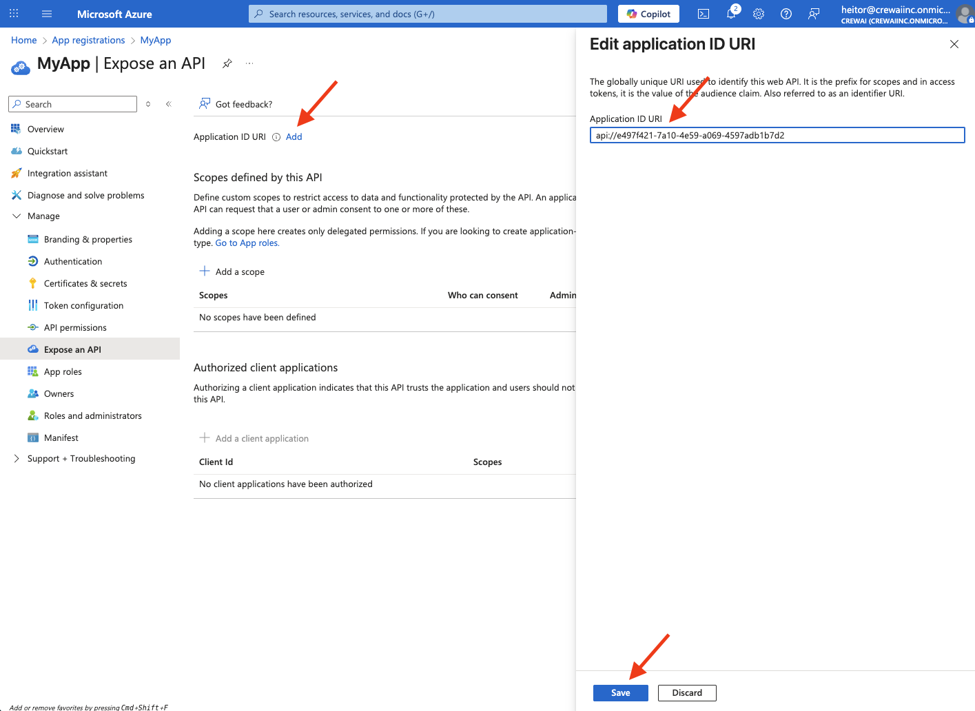Azure Application ID URI