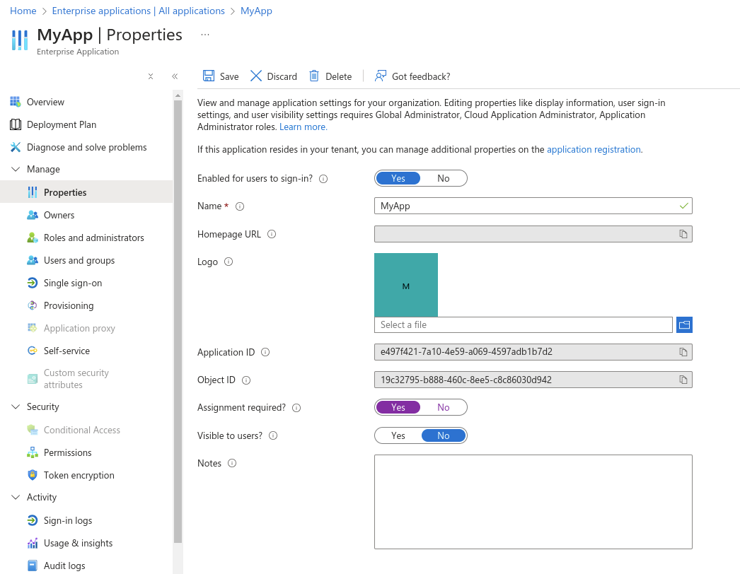 Azure Properties Assignment
