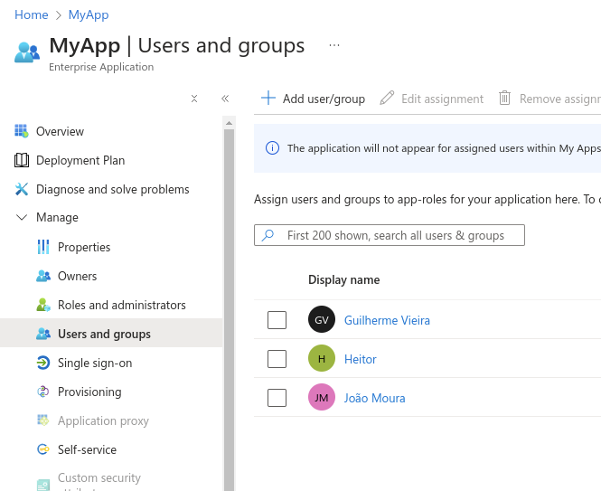 Azure Users and Groups