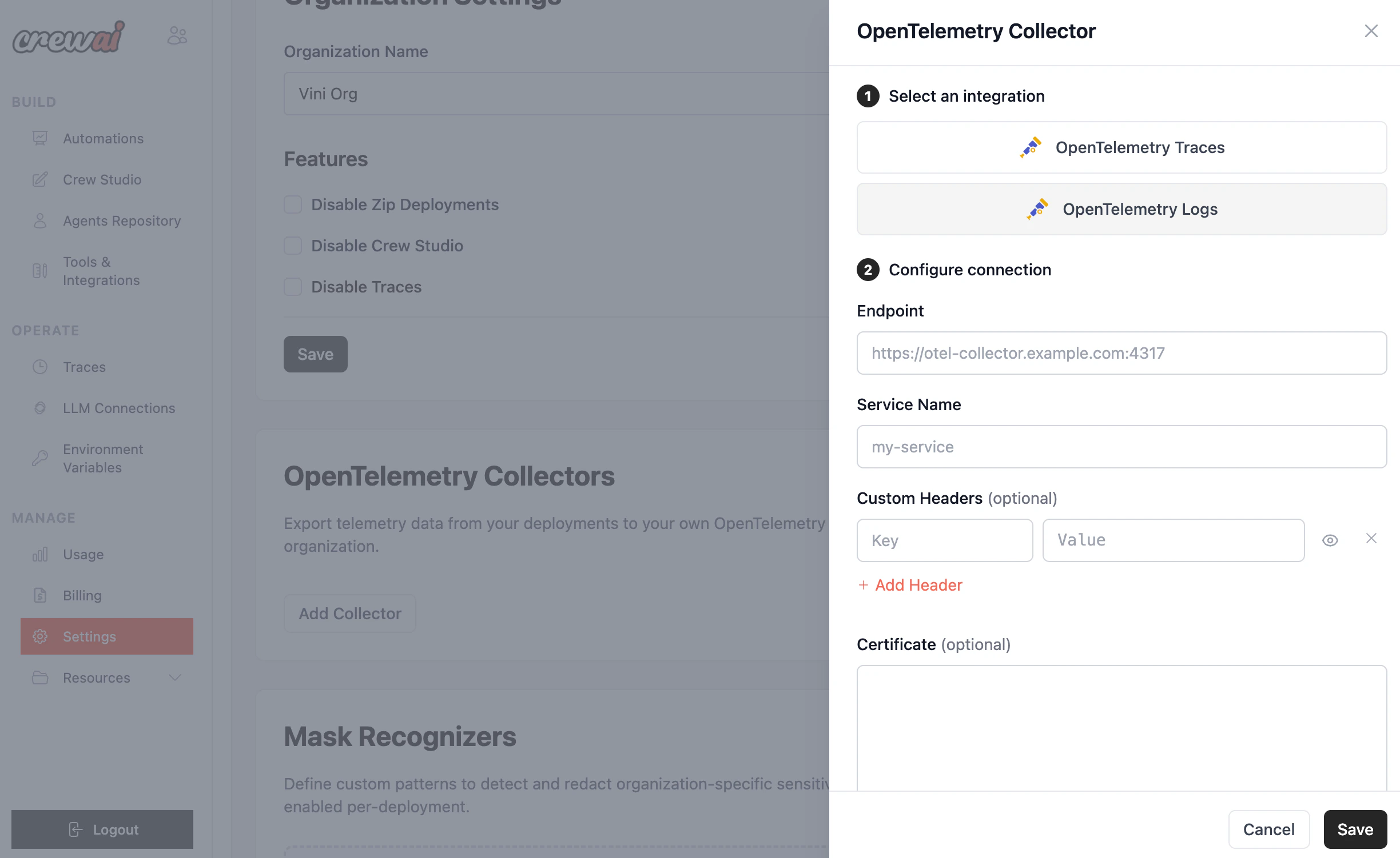 OpenTelemetry Collector Configuration