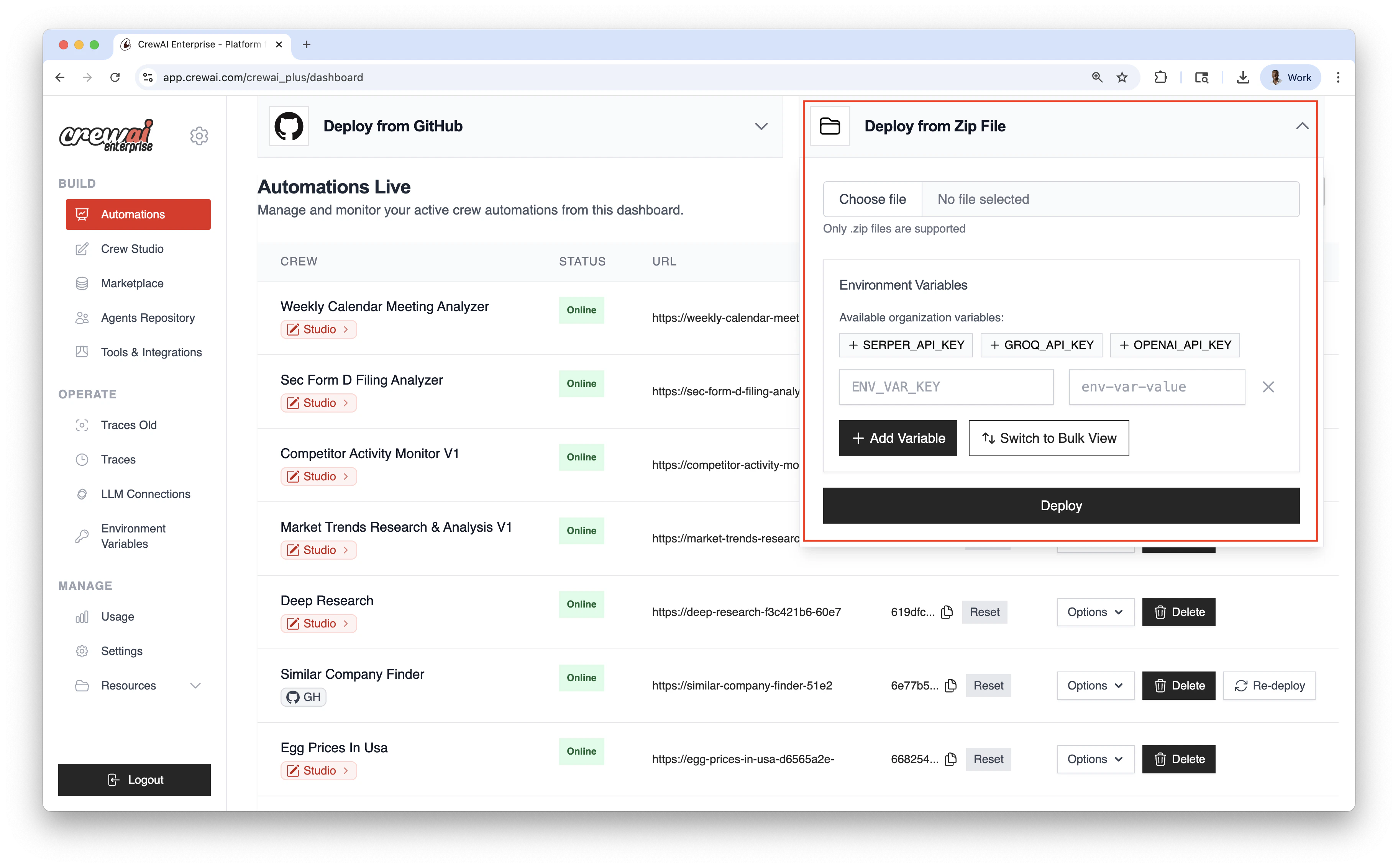 ZIP Deployment