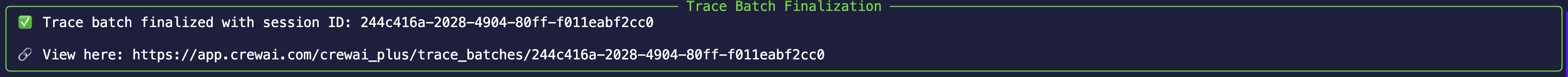 CrewAI Tracing Interface