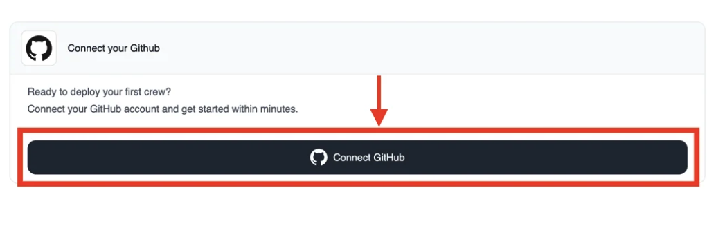Botão Connect GitHub