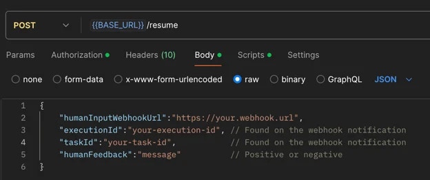 Crew Resume Endpoint