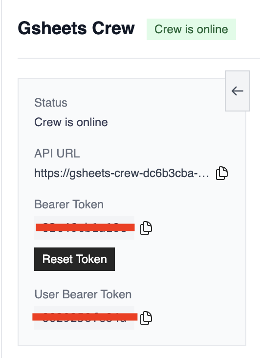 User Bearer Token