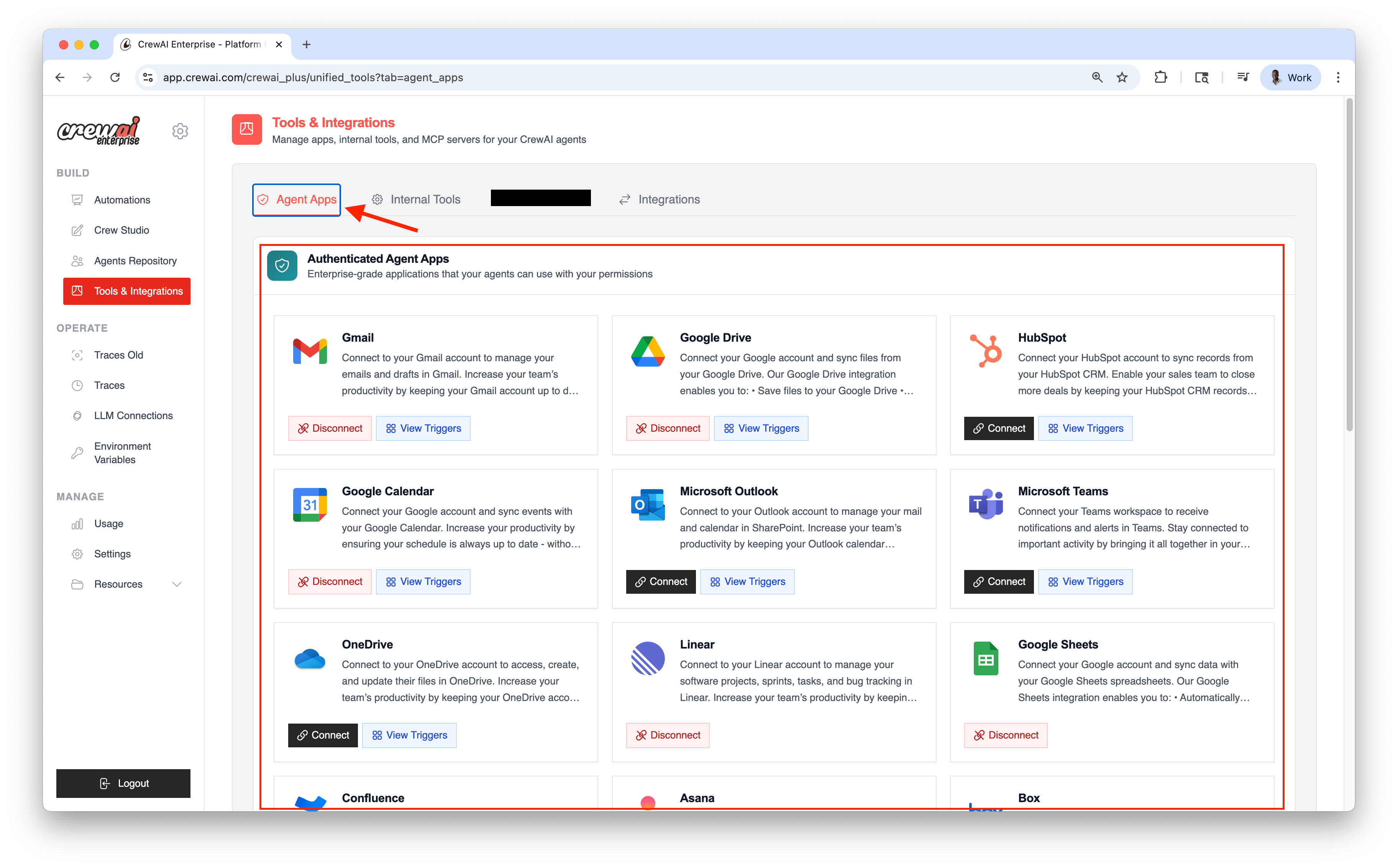 Integrations Grid