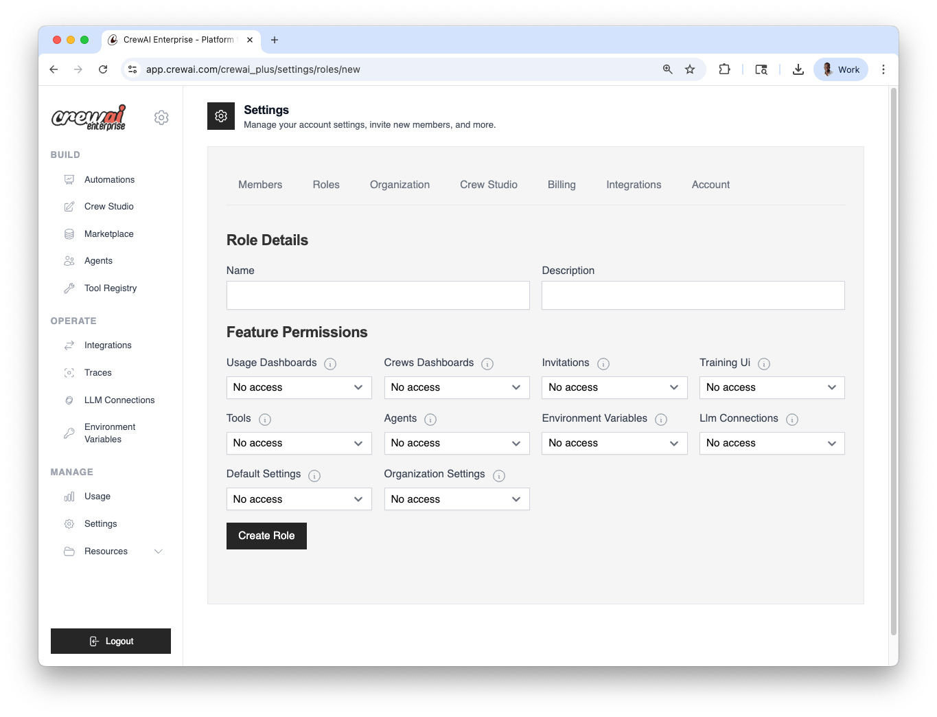 RBAC overview in CrewAI AMP