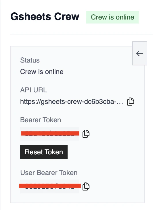 User Bearer Token