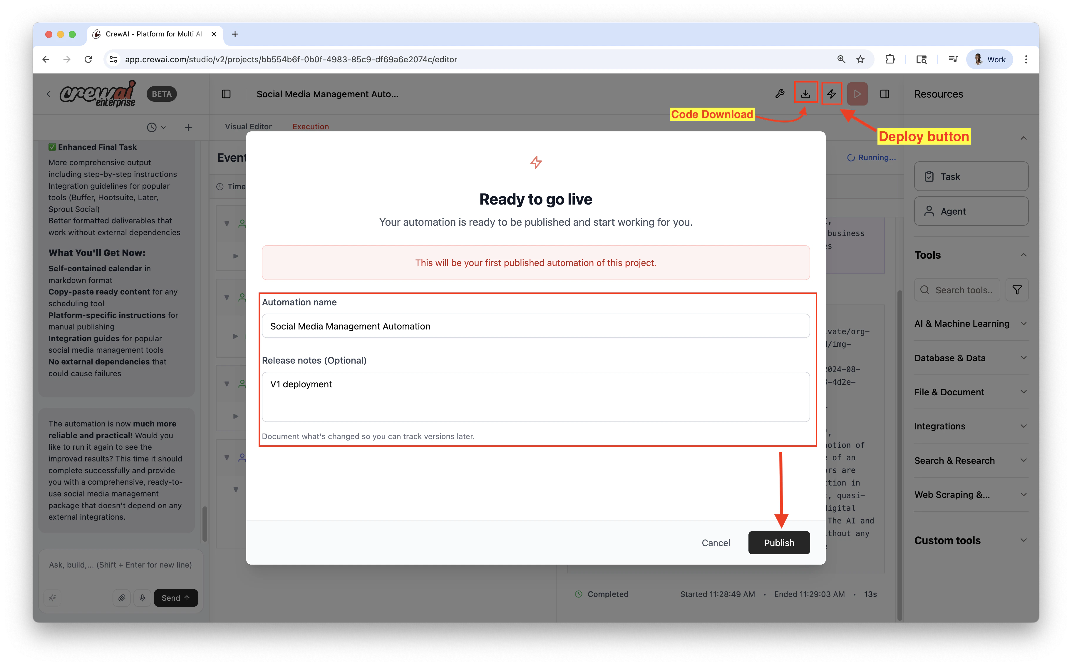Publish & Download