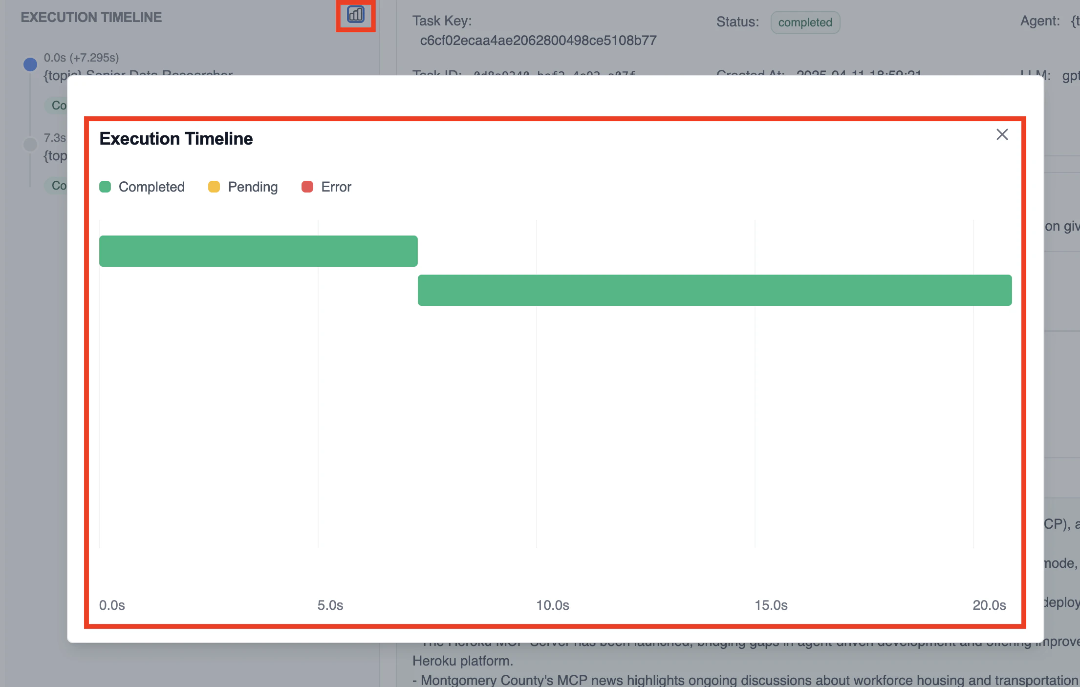 الجدول الزمني للتنفيذ
