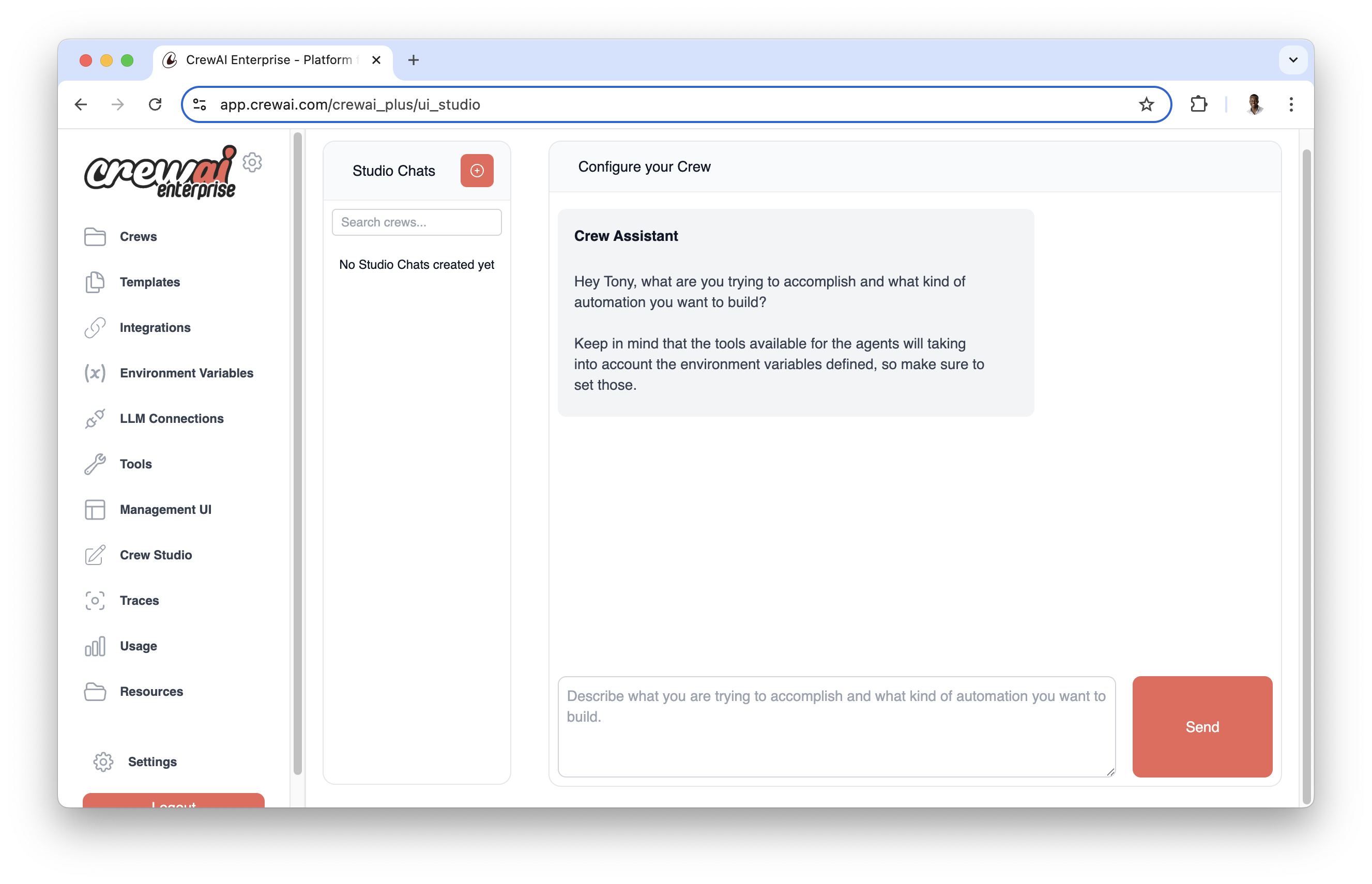 Task Builder Screenshot