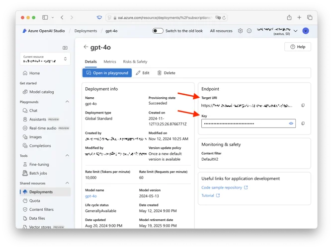 Azure OpenAI Studio