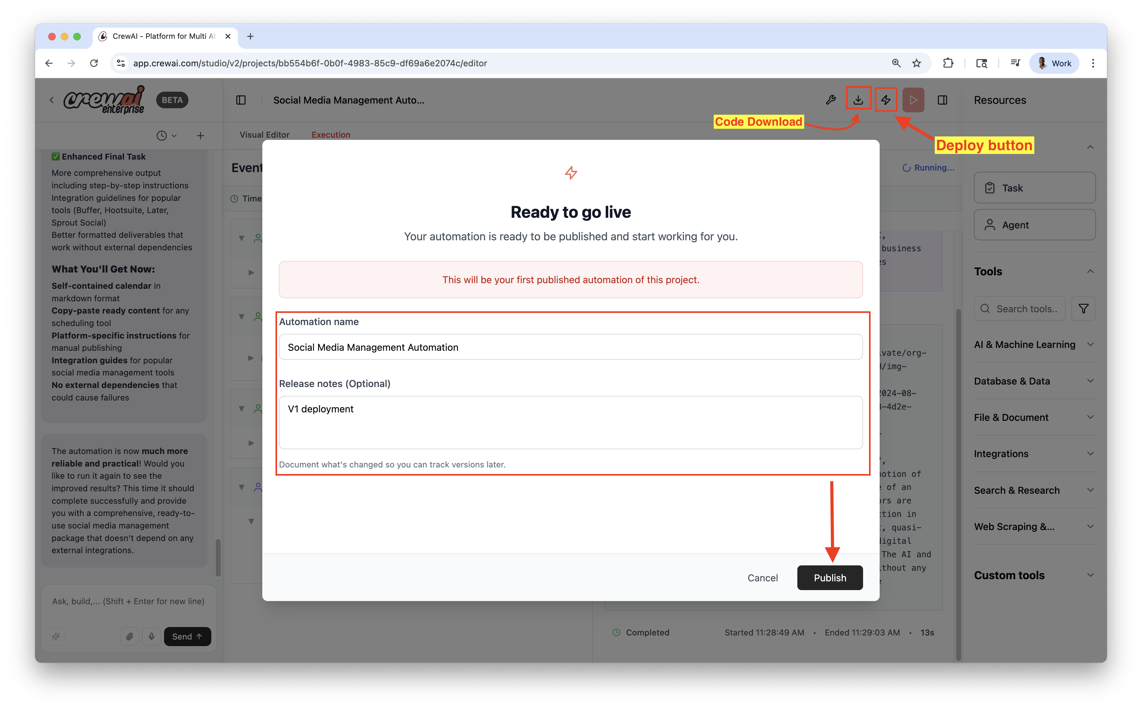 Publish & Download