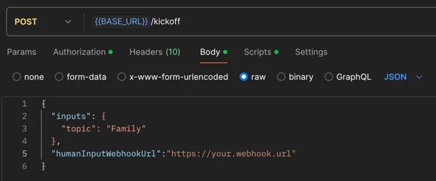 Crew Webhook URL