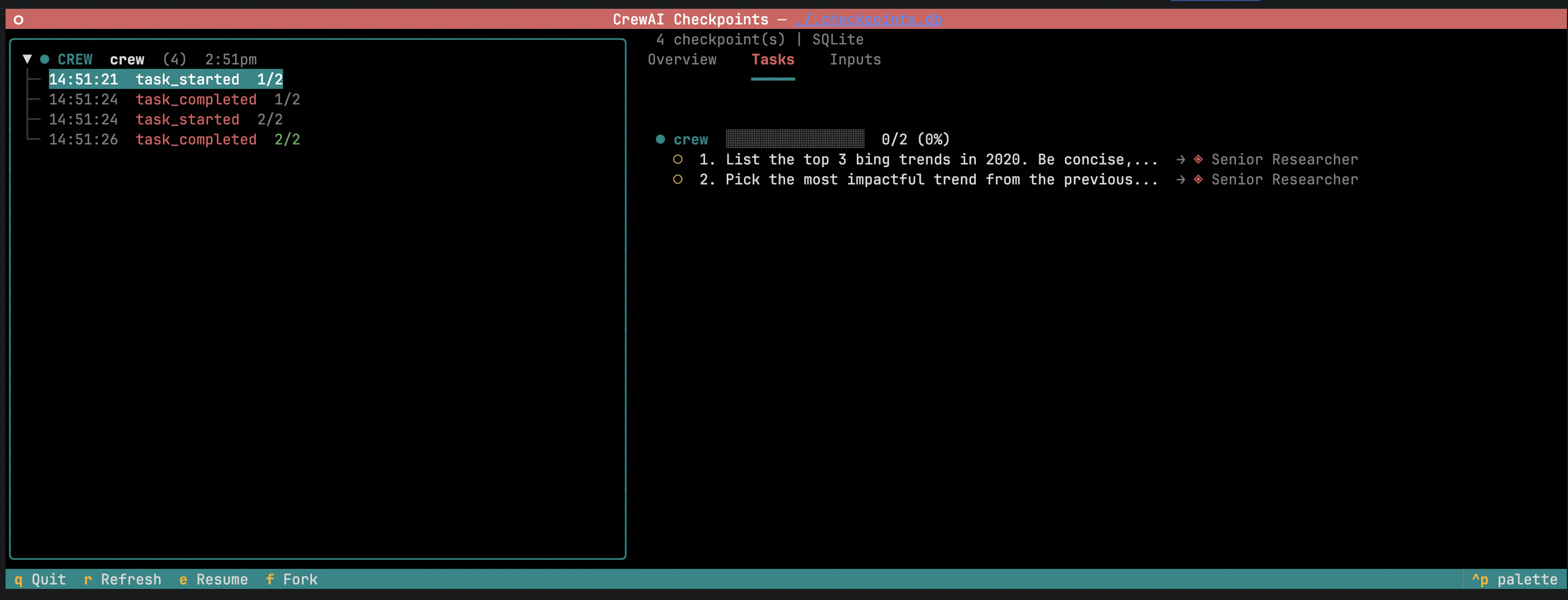 Editable task outputs